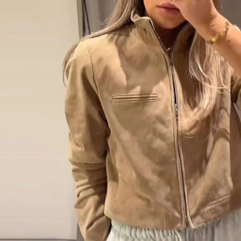 The Siena Suede Cropped Jacket