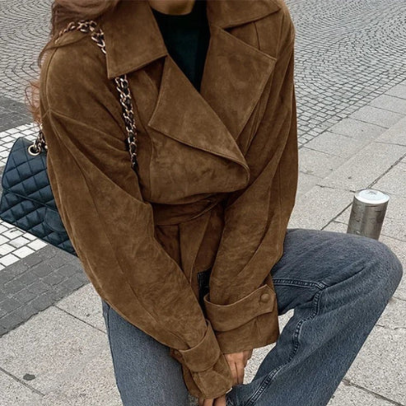 The Ariah Suede Wrap Jacket