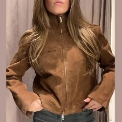 The Siena Suede Cropped Jacket