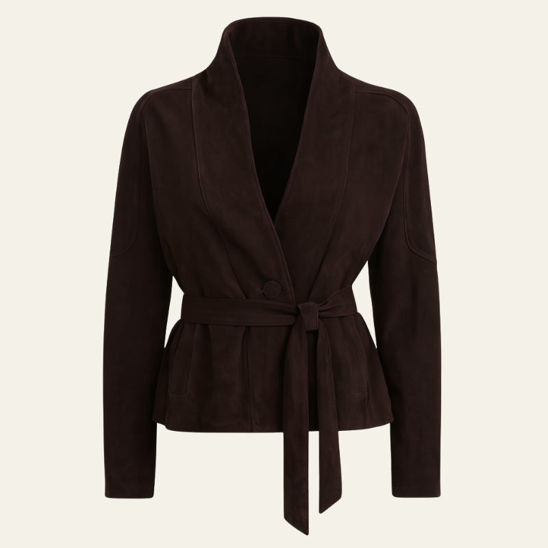 The Florence Suede Wrap Jacket