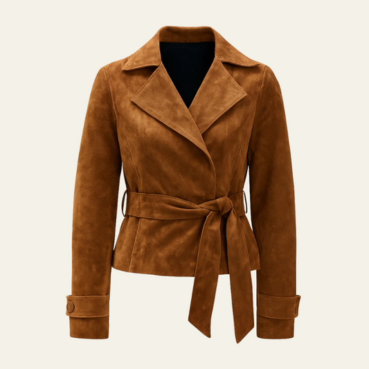 The Ariah Suede Wrap Jacket
